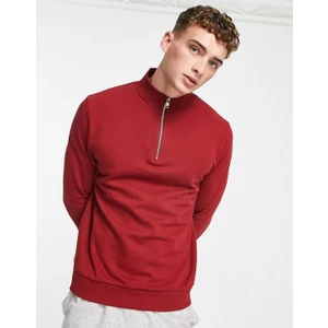 New Cabin Yarım Fermuarlı Kışlık Şardonlu Pamuklu Sweatshirt