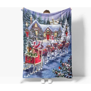 Erays Home Yılbaşı & Christmas Desenli Polar Tv Battaniyesi