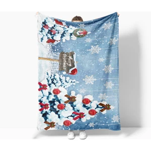 Erays Home Yılbaşı & Christmas Desenli Polar Tv Battaniyesi