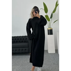 Kadın Siyah Oversize Model Uzun Elbise