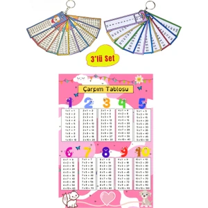 Pembe Çarpım Tablosu 3' lü Set