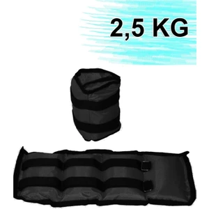 2,5 kg x 2 Adet El Ayak Ağırlığı Seti Kum Torbası 2.5 kg Kas Bilek Güçlendirici Ağırlık 1 Çift Siyah