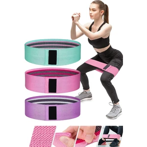 3 Lü Set Hip Loop Squat Band Direnç Egzersiz Lastiği Kalça Fitness Pilates Dokuma Jimnastik Bandı
