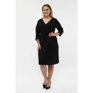 Işıltı Abiye Esnek Kumaş Midi Abiye Elbise