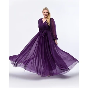 Işıltı Abiye Uzun Simli Tül Abiye