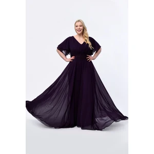 Işıltı Abiye Şifon Uzun Abiye