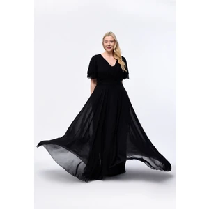 Işıltı Abiye Şifon Uzun Abiye