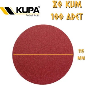 Kupa Hırdavat Kupa Yuvarlak Cırt Zımpara 115 mm - P80 Kum - 100 Adet