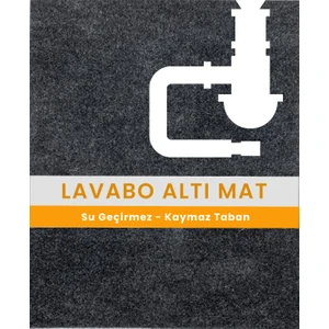 Lavabo Altı Matı Sıvı Geçirmez Kaymaz Taban Evye Dolap Paspası 60X76 cm