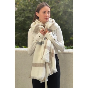 Ekoseli İnce Çizgili Atkı