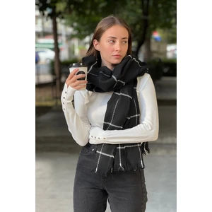 Ekoseli İnce Çizgili Atkı