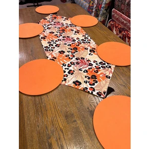 Tuğçe Demir Home Design Bohem Leopar Desen Runner Supla Set