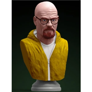 3D HAPPY Walter White Breaking Bad Boyalı Büst 18 cm