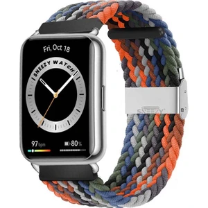 Huawei Watch Fit 2 Ile Uyumlu Metal Klips Solo Fiberlink Örgü Kordon