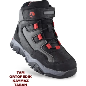 Barcelona Ortopedik Cırtlı Unisex Çocuk Bot Ayakkabı Çocuk Outdoor Bot