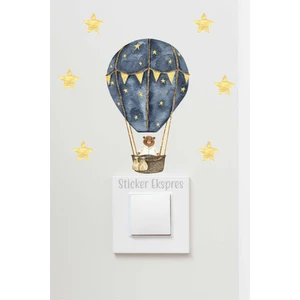 Sticker Ekspres Ayıcıklı Balon ve Yıldızlar Dekoratif Priz Sticker