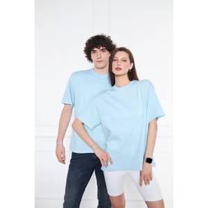 Bebe Mavisi Pamuk Oversize Geniş Kalıp T-Shirt