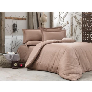 Alena Home Pamuk Saten Çizgili Çift Kişilik Nevresim Takımı