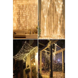 Filli Kutum 8 Fonksiyonlu Uzaktan Kumandalı Günışığı Perde Peri LED 3 Metre x 2 Metre Yılbaşı Çam Ağacı Ledi