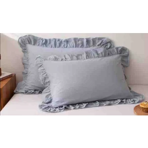 Ayzen Home 2 Kat Fırfırlı Akfil 2 Adet Yastik Kılıfı