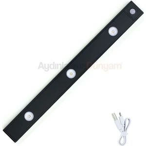 XML Dünyası Cata CT-2464 Sensörlü Şarjlı Dolap Lambası 40 cm 3200K-4000K-6400K