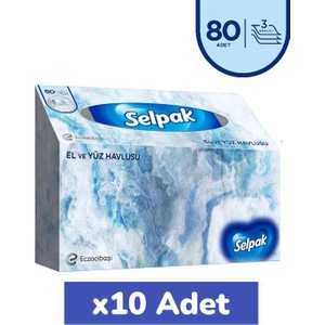 El ve Yüz Havlusu x 10 Paket 800 Yaprak