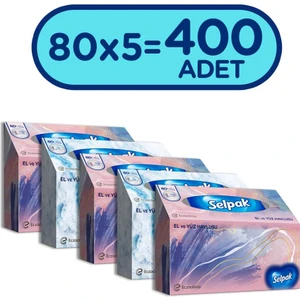 El ve Yüz Havlusu x 5 Paket 400 Yaprak Kutulu