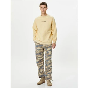 4Wam70043Mk 010 Ekru Erkek Pamuk Jersey Sweatshirt