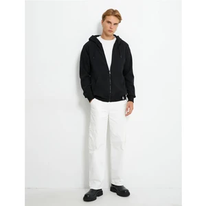 4Wam70029Mk 999 Siyah Erkek Pamuk Jersey Sweatshirt