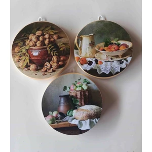 Zeymin Art Mutfak Temalı 3 Lü Duvar Süsü