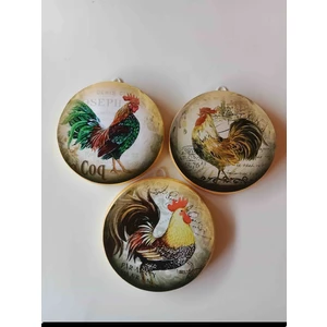 Zeymin Art Horoz Temalı 3 Lü Duvar Süsü