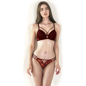 Dode Flora Le Jardin Kadın 5055-B Destekli Dolgulu Dantelli Ipli Sütyen Takımı