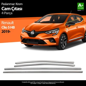 Renault Clio 5 Krom Cam Çıtası 4 Prç. 2019 ve Üzeri