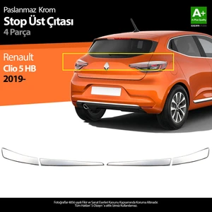 Renault Clio 5 Krom Stop Üst Çıtası 4 Prç. 2019 ve Üzeri A+Kalite