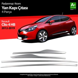 Renault Clio 4 HB Krom Yan Kapı Çıtası 4 Prç. 2012 Üzeri