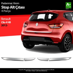 Renault Clio 4 HB Krom Stop Alt Çıtası 4 Prç 2012-2019 A+ Kalite