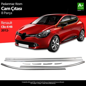 Renault Clio 4 HB Krom Cam Çıtası 8 Prç. 2012-2019 A+ Kalite