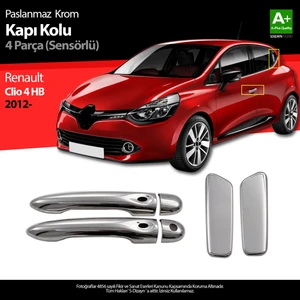 Renault Clio 4 HB Krom Kapı Kolu 4 Kapı 2012-2019 Sensörlü A+ Kalite