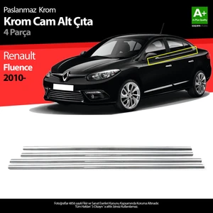 Renault Fluence Krom Cam Çıtası 4 Prç 2010 Üzeri