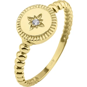 Kairos Jewelry 14 Ayar Altın Işıltılı Mini Yıldız Yüzük KRS142-14GRZ