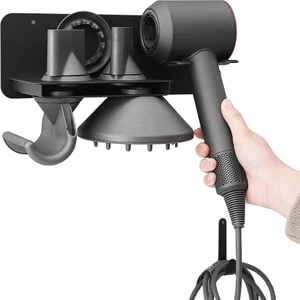 Saç Kurutma Makinesi Tutucu Duvara Monte Banyo Fön Makinesi Tutucu Depolama Rafı Dyson Süpersonik Saç Kurutma Makinesi (Yurt Dışından)