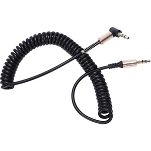 3.5mm Ses Aux Kablosu Jakı 3.5 Jack Altın Kaplama 90 Derece Açılı Ses Kablosu 3.5mm Erkek - Erkek Araba Için iphone Siyah (Yurt Dışından)