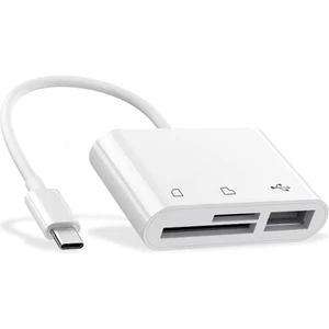 In1 Type-C Mikro USB Sd Tf Telefon Otg Kart Okuyucu Adaptörü Sd Kart Okuyucu Samsung Galaxy Için Tablet, Beyaz (Yurt Dışından)
