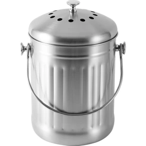 Kompost Kutusu, Ev Mutfağı Için Soyma Kovası, Mutfak Yemek Atıkları Için Kokusuz Kompost Kovası, Saplı ve 2 Kömür Filtresi, 5 Litre, Kolay Temizlenir (Yurt Dışından)