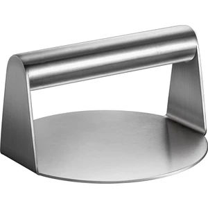 Düz Üst Izgara Pişirme, Izgara Aksesuarları Için Saplı Paslanmaz Çelik Burger Presi Yuvarlak Smash Burger Presi (Yurt Dışından)