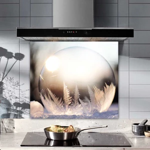 Kış Küresi Desenli | Cam Ocak Arkası Koruyucu | 52cm x 60cm