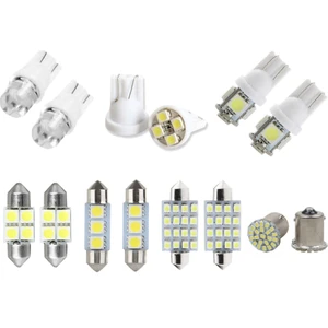 14X Beyaz LED Araç Iç Iç Işık Kubbe Gövde Harita Plaka Lambası Ampuller (Yurt Dışından)
