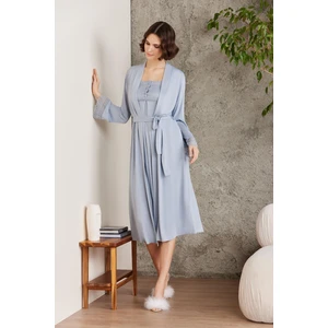 Pierre Cardin Penye Dantelli Gecelik & Sabahlık Takım  - 4005