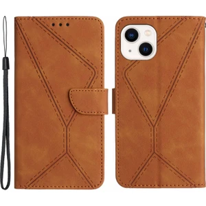 Xstep Case iPhone 15 Deri Kılıf Skin-Touch Flip Stand Cüzdan Baskılı Hat Telefon Kılıfı (Yurt Dışından)