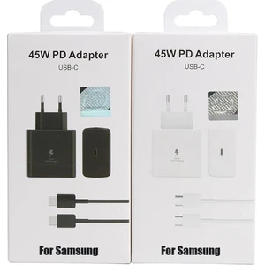Samsung EP-TA845XBEGCN 45W Süper Hızlı Şarj Cihazı Çift Tip-C Kablo